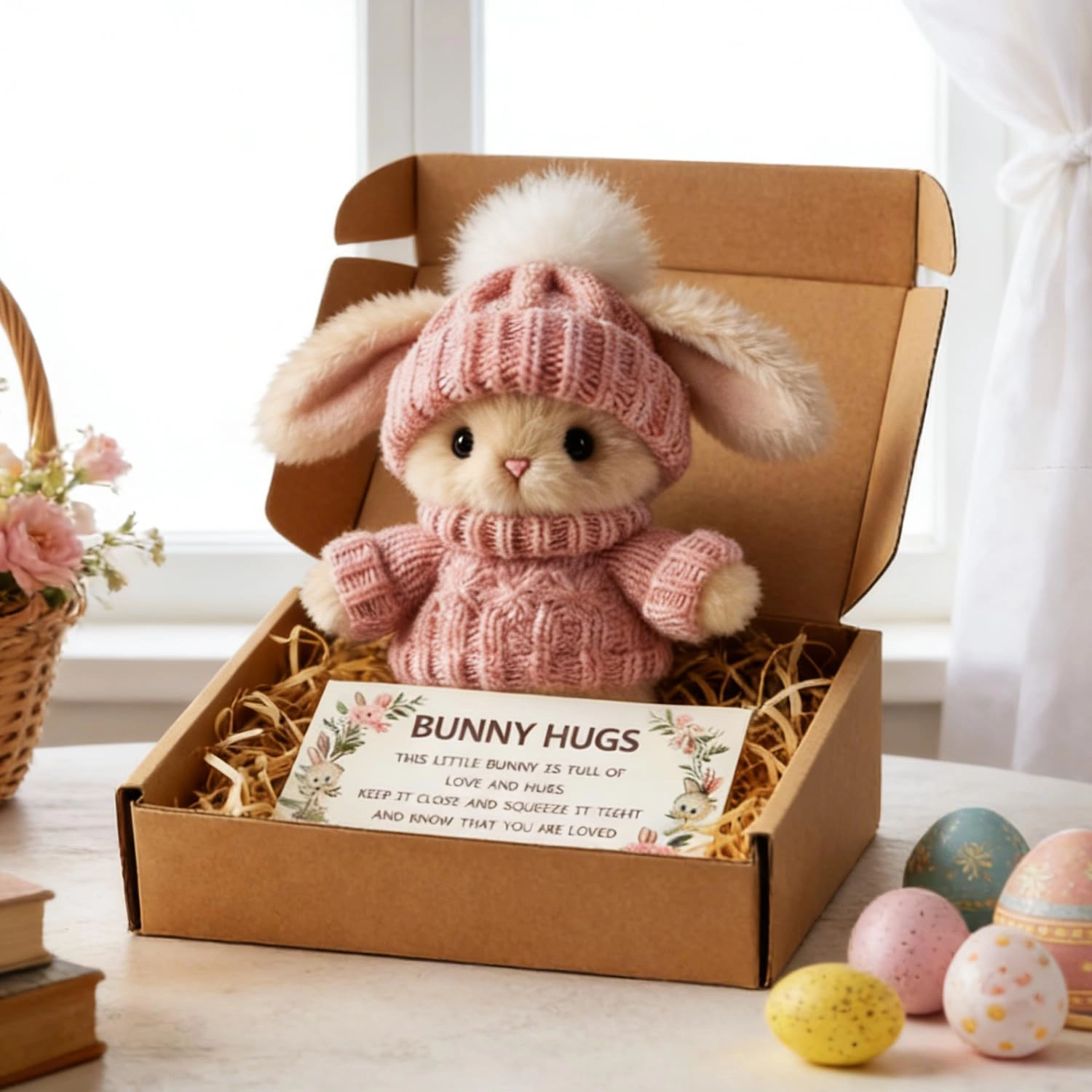 Yizemay Mini Bunny Hug - Crochet Cotton Plush