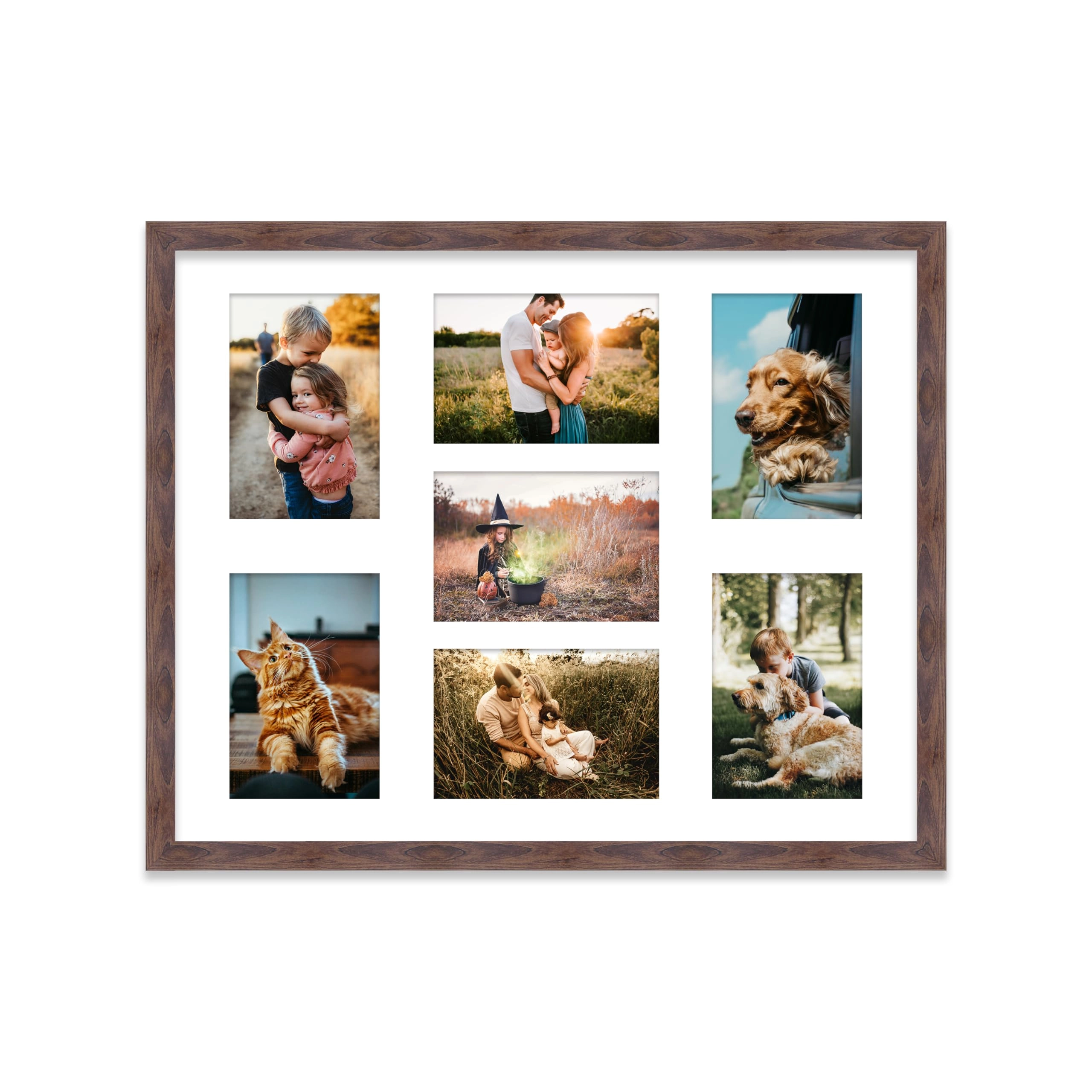 almost frameless Collage Picture Frame - 20x16" For 6x4" (x7) 7