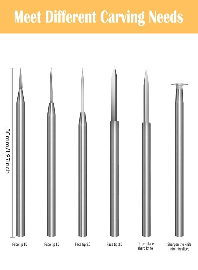 Wood Bits Detail Carving Tools Set - 6Pcs