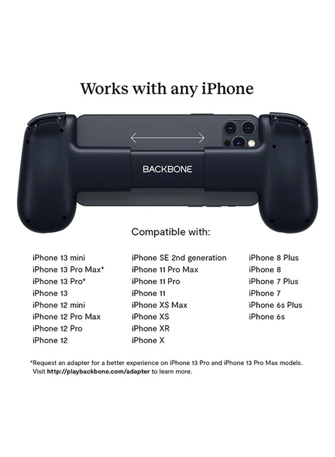 One Mobile Gaming Controller for iPhone - Black Xbox PlayStation Steam Fortnite Apex Diablo Immortal