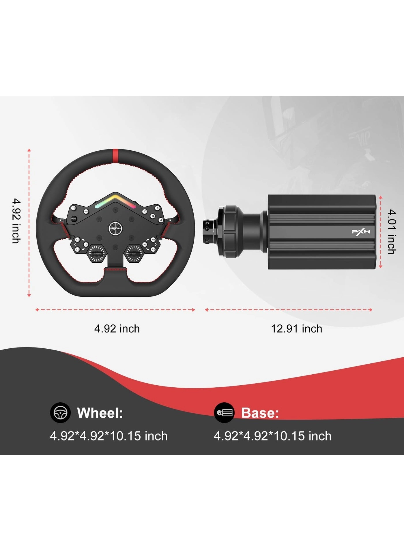 V12 Lite Racing Wheel - PC/Windows 7/8/10/11/PS4/Xbox One