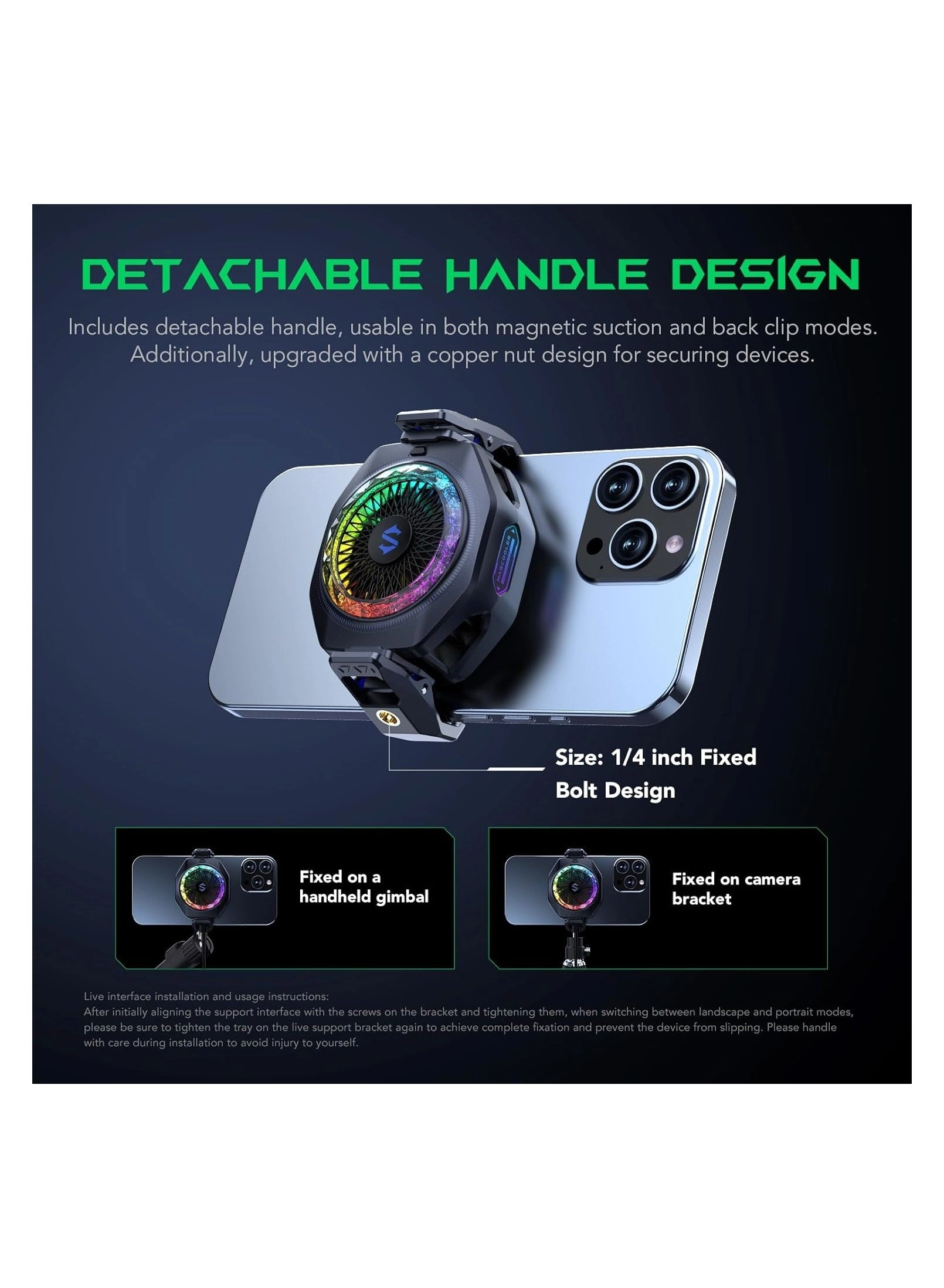 5 Pro Phone Cooler - 35W Magnetic RGB