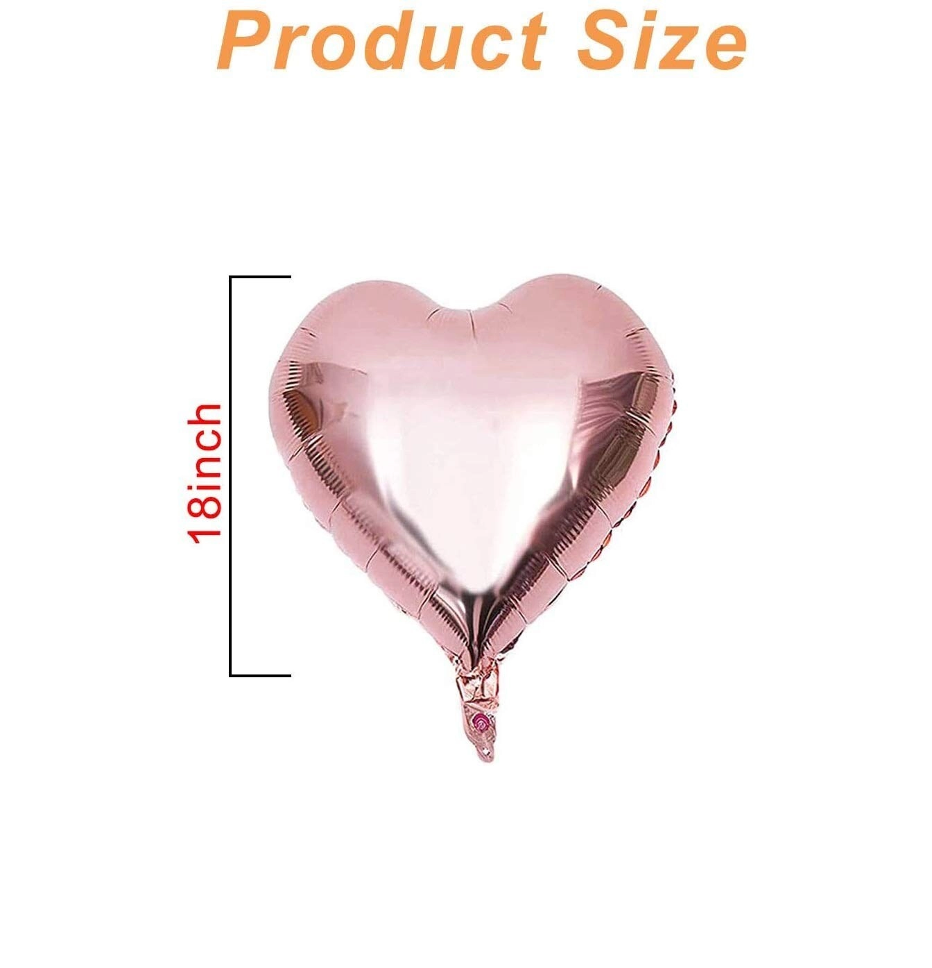 Heart Foil Balloon - 5-Pieces Wedding Valentine's Day Bridal Shower Birthday Party
