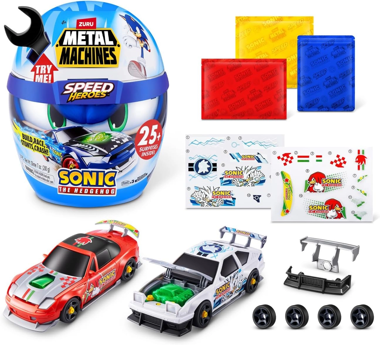 Metal Machines Speed Hero Sonic Helmet - Surprise Car Bundle