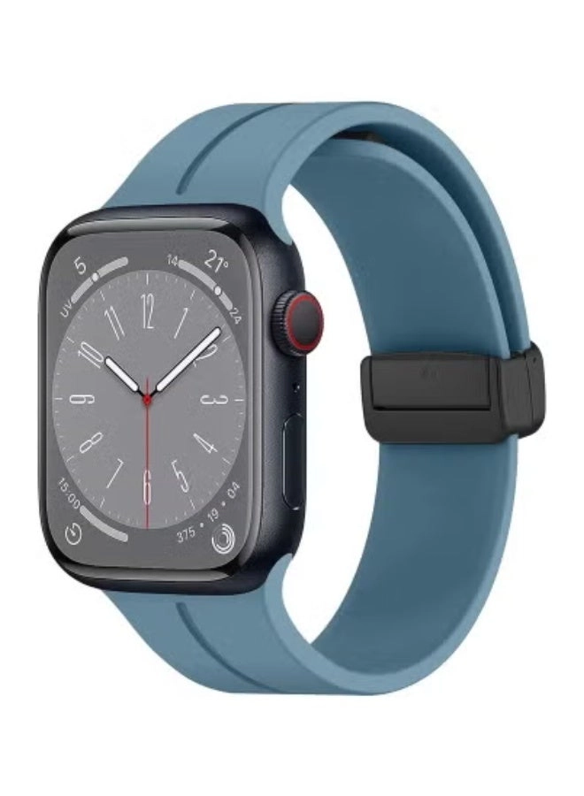 JAJEEK Silicone Watch Band for Apple Watch Series 6/7/8/9 & SE (38/40/41mm) - Blue