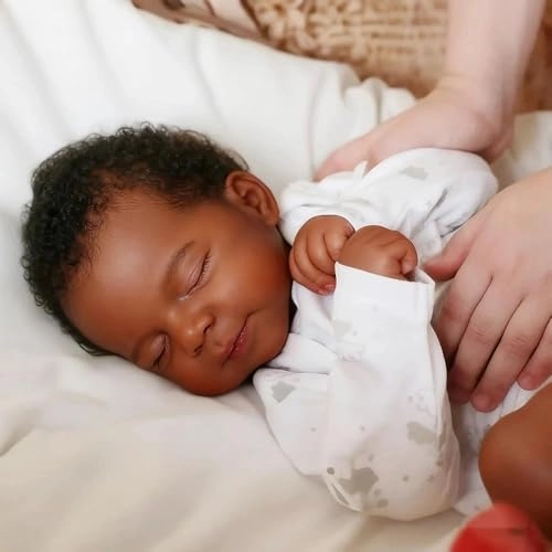 Reborn Baby Doll - 20 inches Vinyl Black Ages 3+