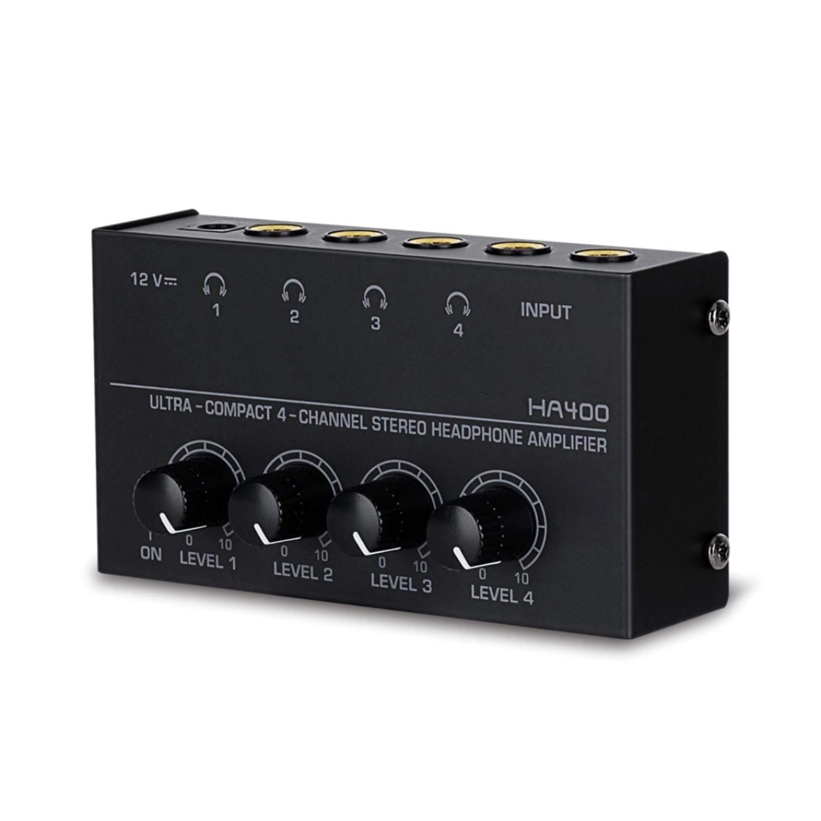 MOOKEENONE Portable Stereo Headphone Amplifier - Quad Independent Outputs 6.35mm Jacks