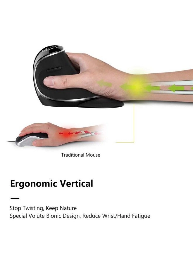 M618GX Ergonomic Vertical Mouse - Wireless