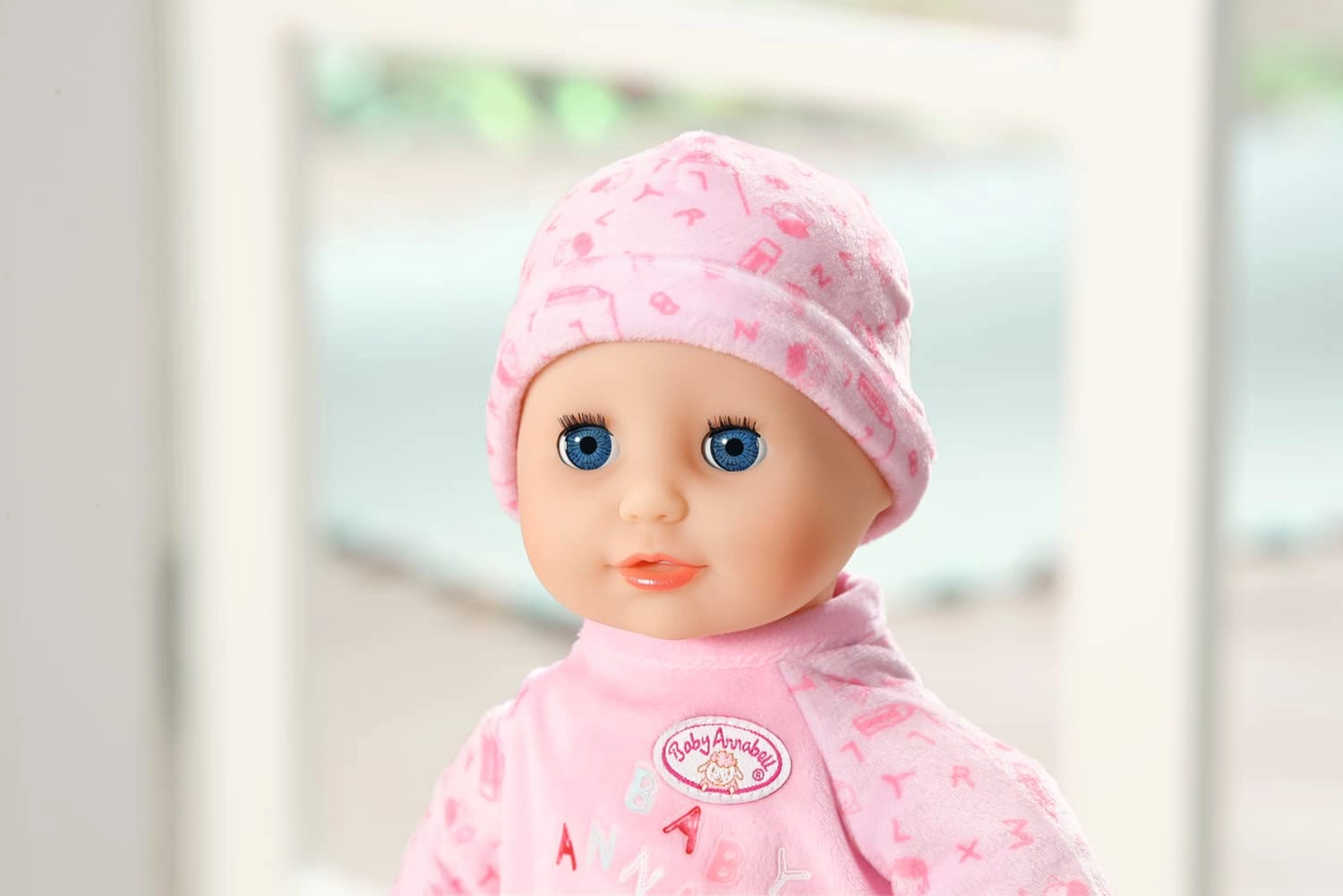 Annabell Baby Doll - 14 inch Soft-Bodied Eyes Open & Close Blue Eyes Pink Outfit Ages 1+