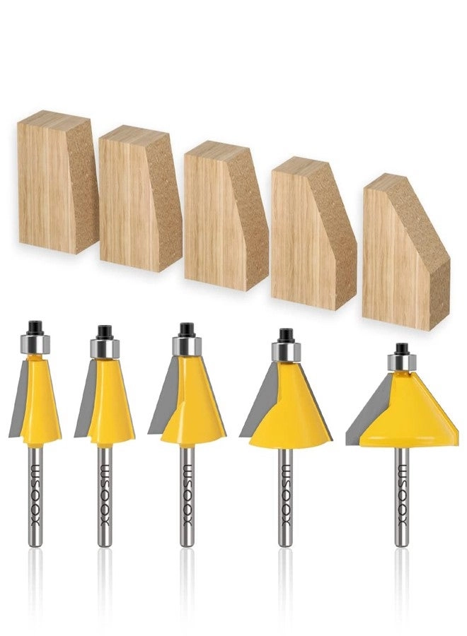 WSOOX Chamfer Router Bits - 5PCS 14
