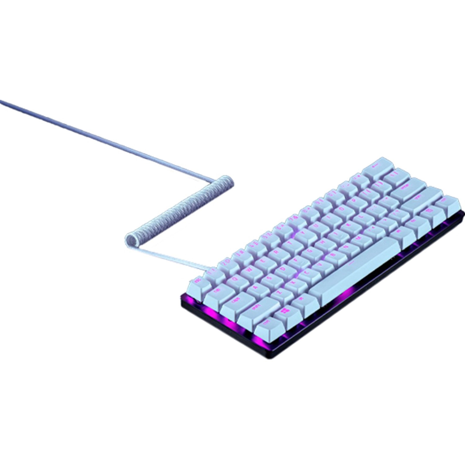 PBT Keycaps - US UK + Coiled Cable Upgrade Set - USB-C to USB-A