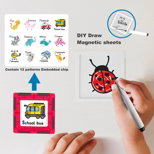 Magnetic Tiles - 100 pcs