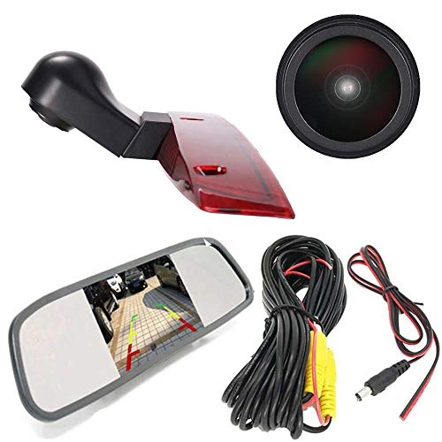 Brake Light Reversing Camera + Rear View Mirror Monitor - Night vision 628 x 586 pixels
