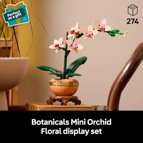 Botanicals Mini Orchid (10343) - Artificial Flowers Terracotta Pot