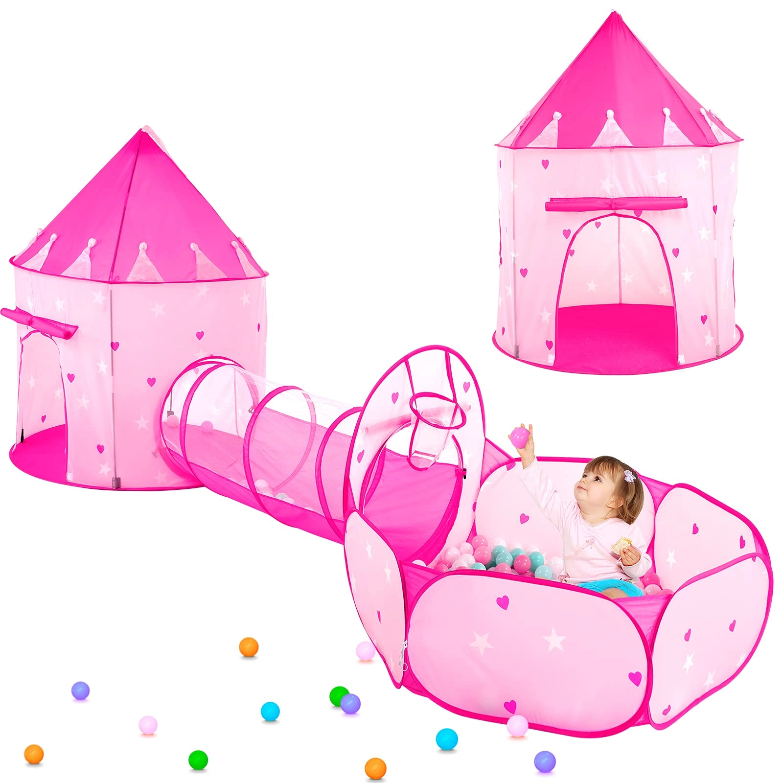 Play Tent + Ball Pit + Crawl Tunnel