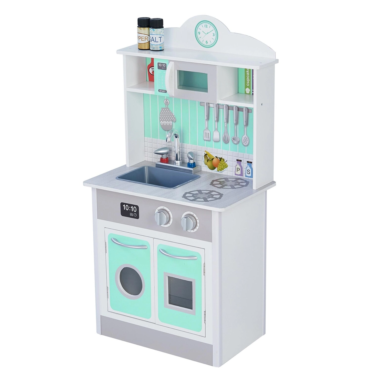 Teamson Kids Little Chef Madrid Classic Interactive Wooden Play Kitchen