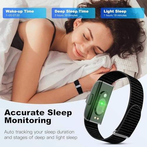 Sleep & Fitness Tracker Wristband - Black IP68 24/7 Heart Rate