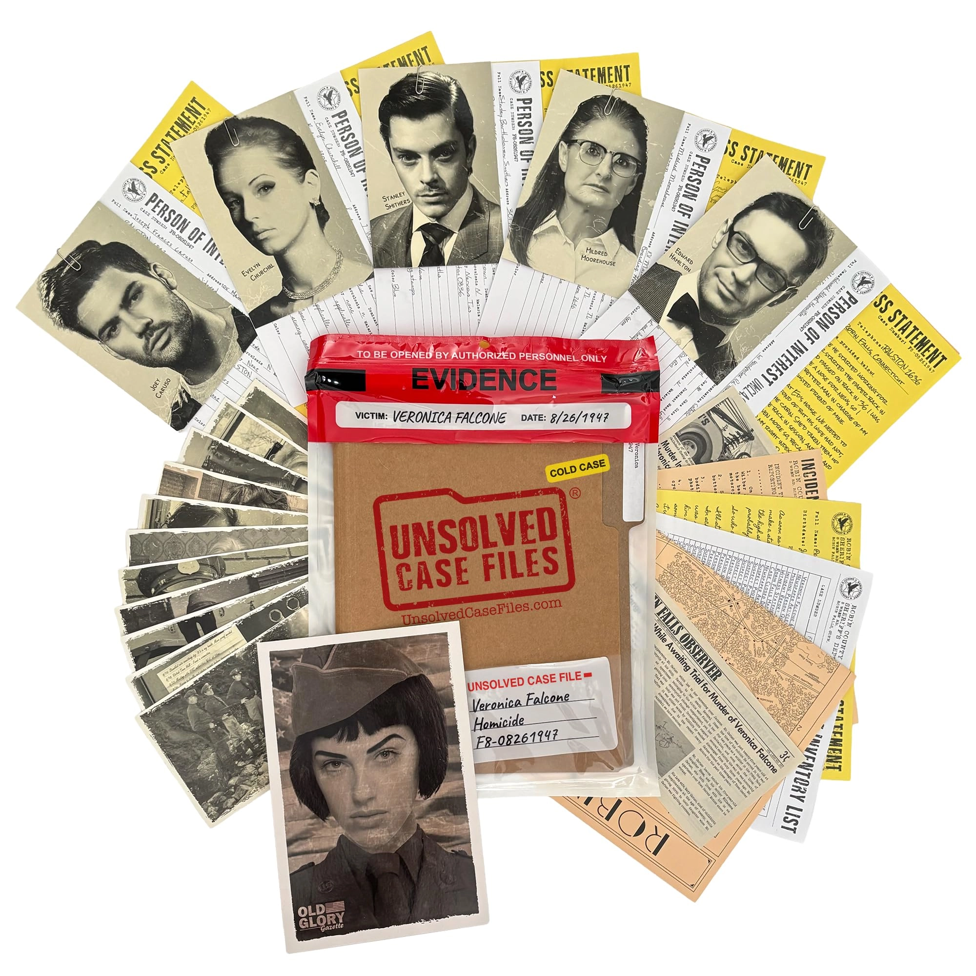 Unsolved Case Files Falcone, Veronica - Cold Case Murder Mystery Game