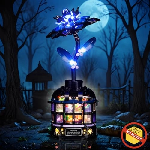 Black Dahlia Flower - LED Light Set Compatible with Lego 76784