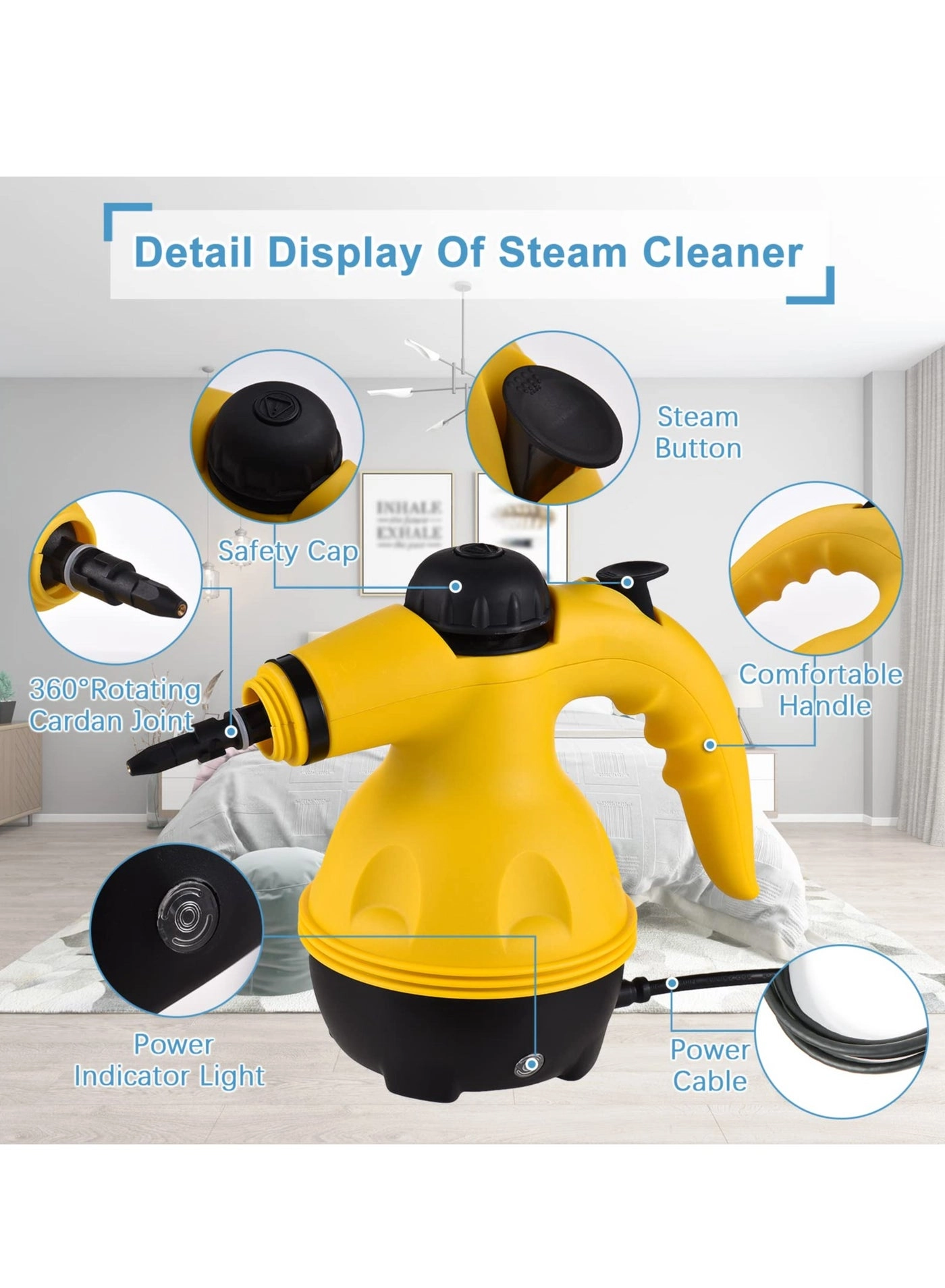 Handheld Pressurized Steam Cleaner - 3.0bar 350ml