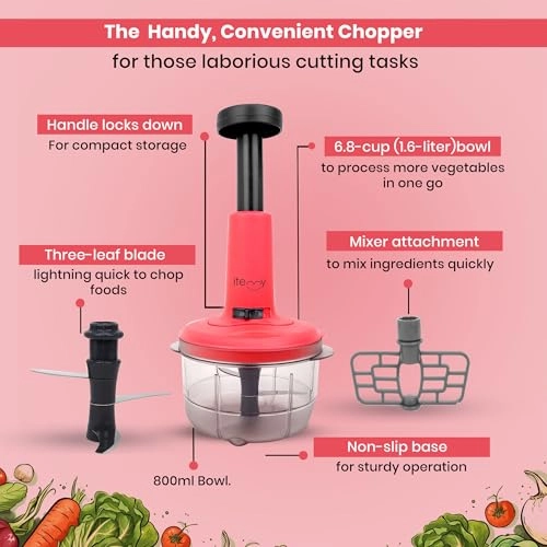 2 in 1 Push Chopper - 800ml