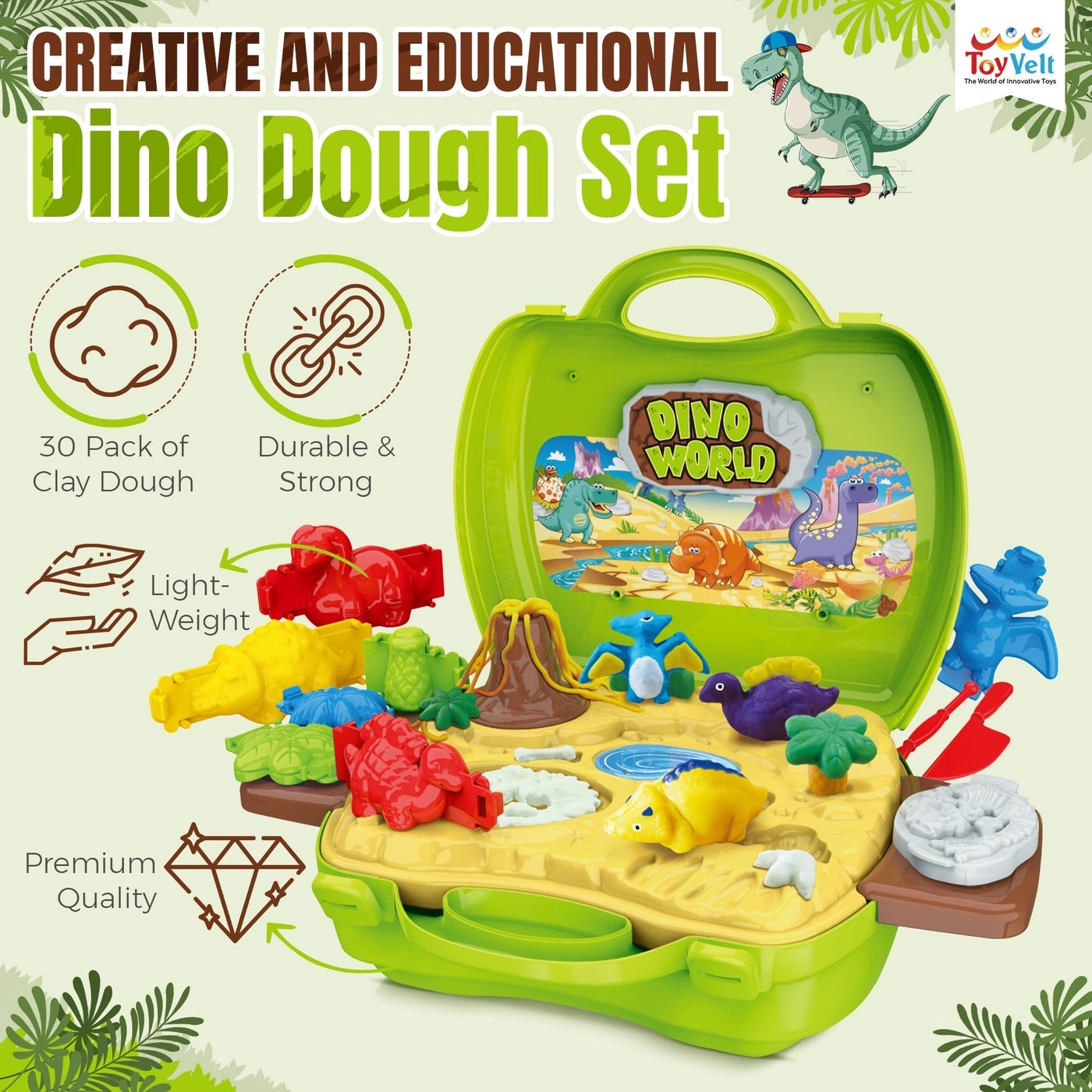 Dinosaur Dough Set - 2-4 years 45 pcs