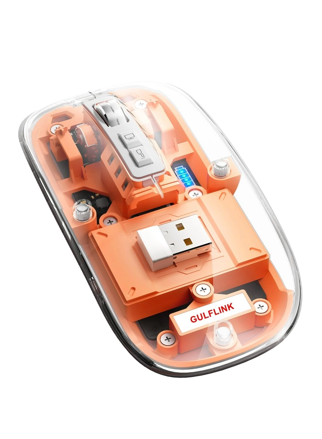 M133 Slim Transparent Dual Mode Wireless Bluetooth Mouse - Wireless