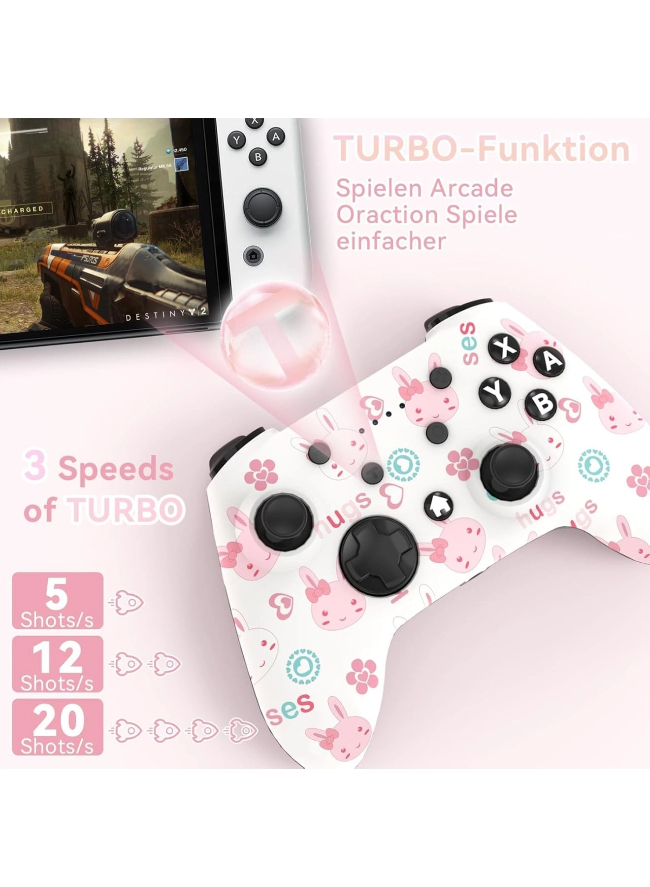 Switch Pro Controller - Switch/Switch Lite/Switch OLED Windows PC PS3 Android/iOS