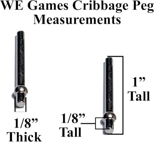 Cabinet Cribbage Set - Solid Oak 3 Track Metal Pegs