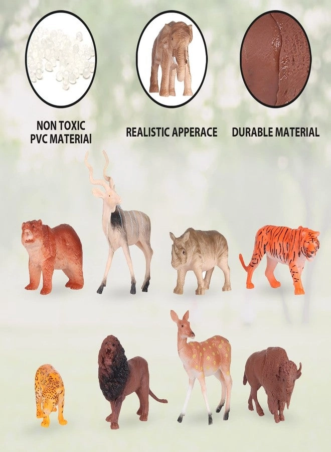 Wild Animal Toy Set - 12 Pcs