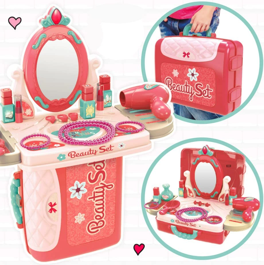 TOON TOYZ 3 in 1 Carry Along Beauty PlaySet - 15 pcs (008-973A)