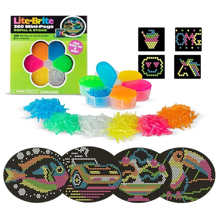 Lite Brite HD Template and Peg Refill Set - 360 pieces
