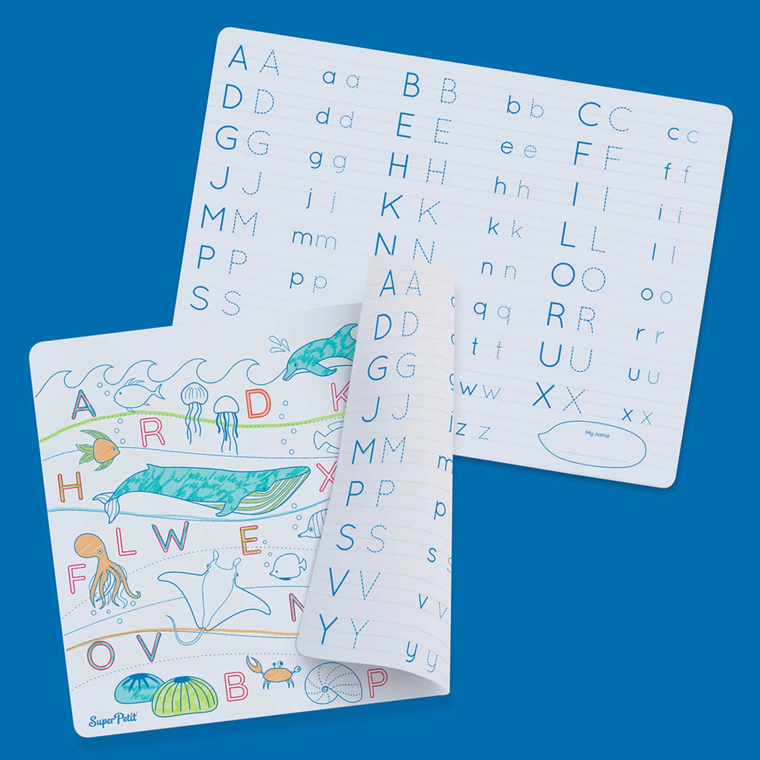 Ocean Alphabet Letters Reversible Mats - 3+ years