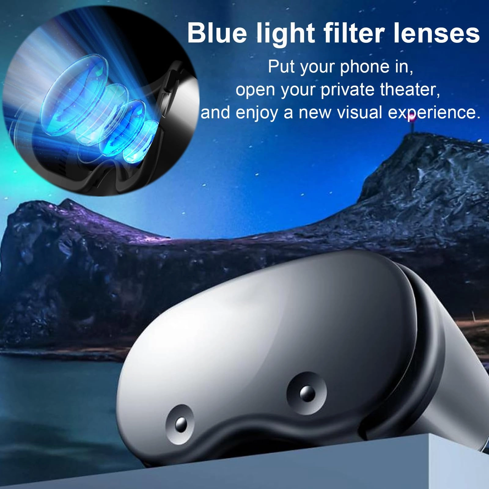 3D VR Headset - 5.0-7.0 inch Adjustable Controller