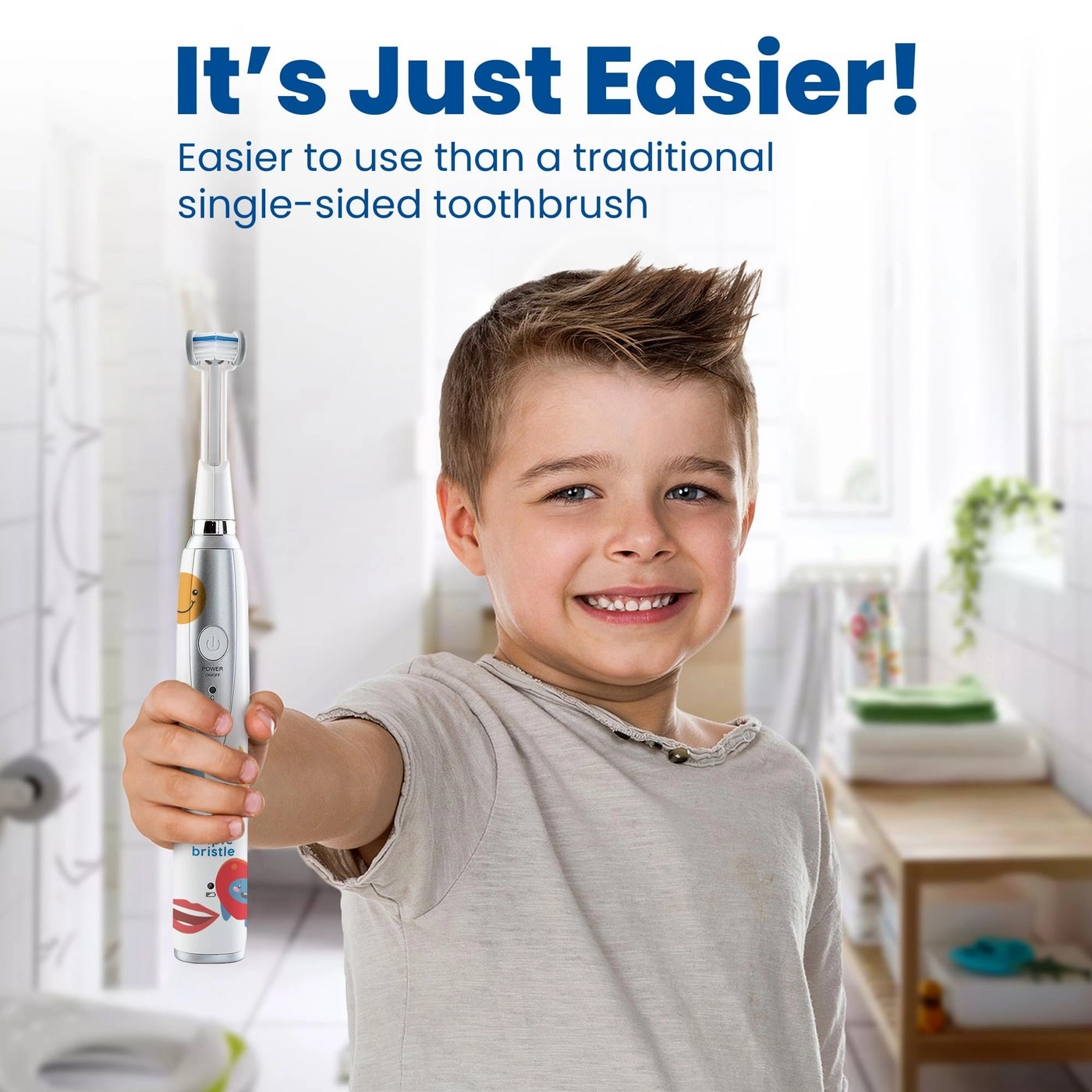 Kids Sonic Toothbrush - 3 Sided Rechargeable 1-Piece Pack