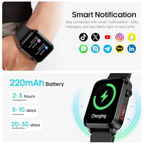 BP1 - 1.92" IPS Color Screen Air Bag Air Cuff 24/7 Heart Rate