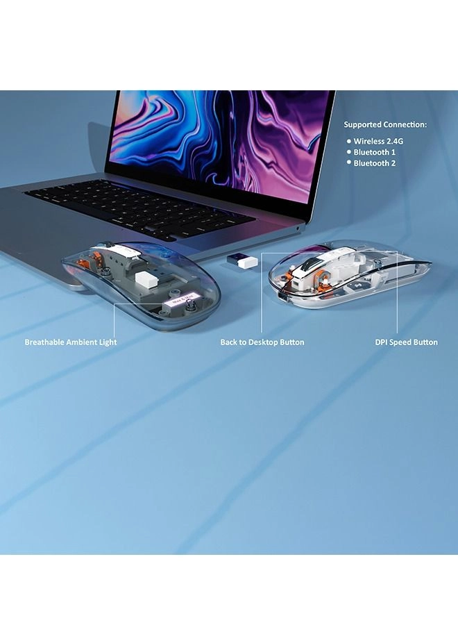 MXM-T901 Transparent Mouse - Wireless