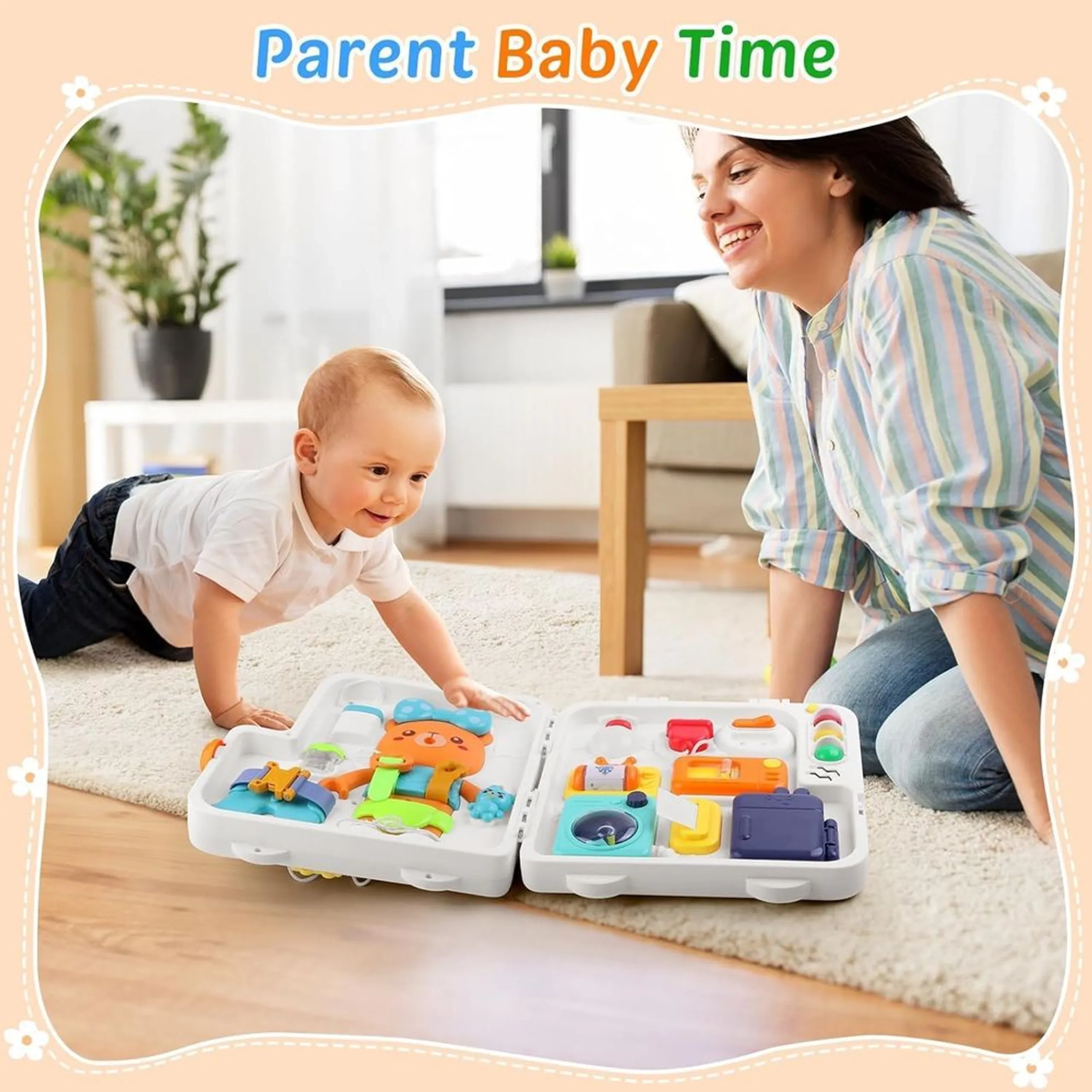 30 Activities Interactive Busy Board - Suitable for 24 to 48 months