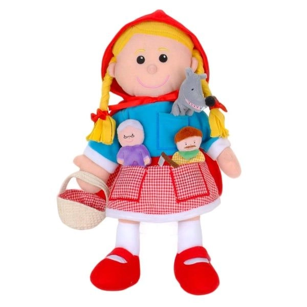 Red Riding Hood Finger & Puppet Set - 4pcs Suitable for 3-9 years
