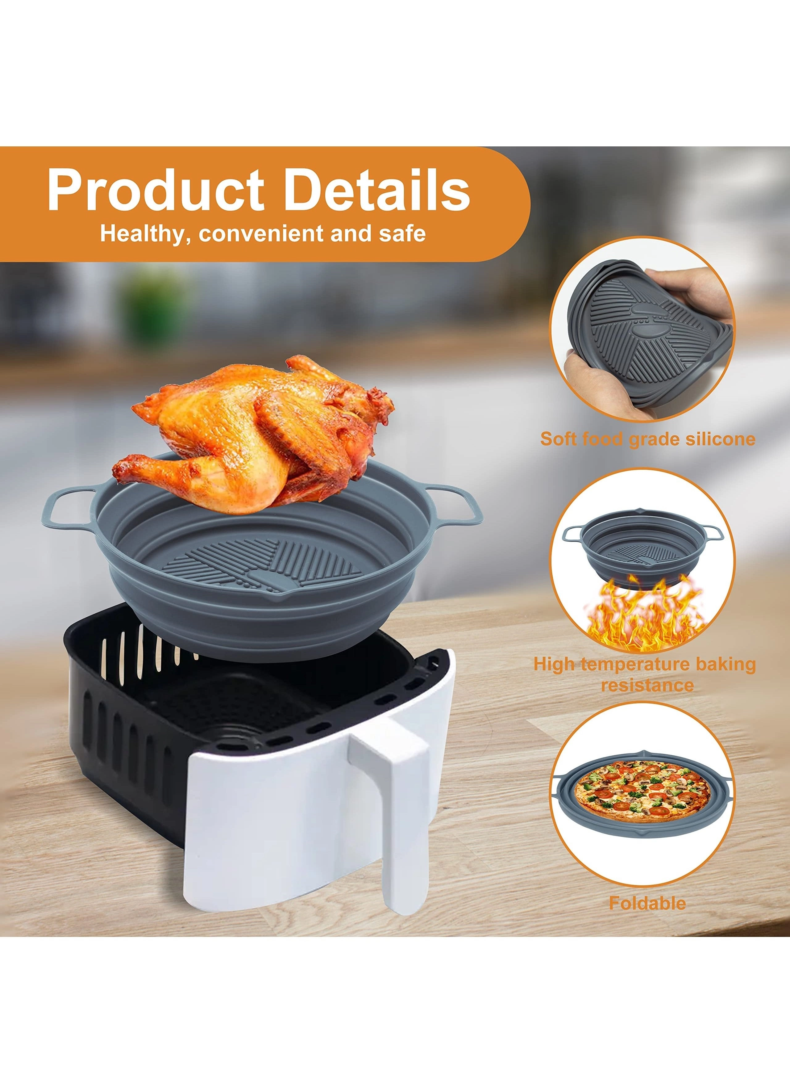 Air Fryer Silicone Liner - food grade silicone 2 piece(s)