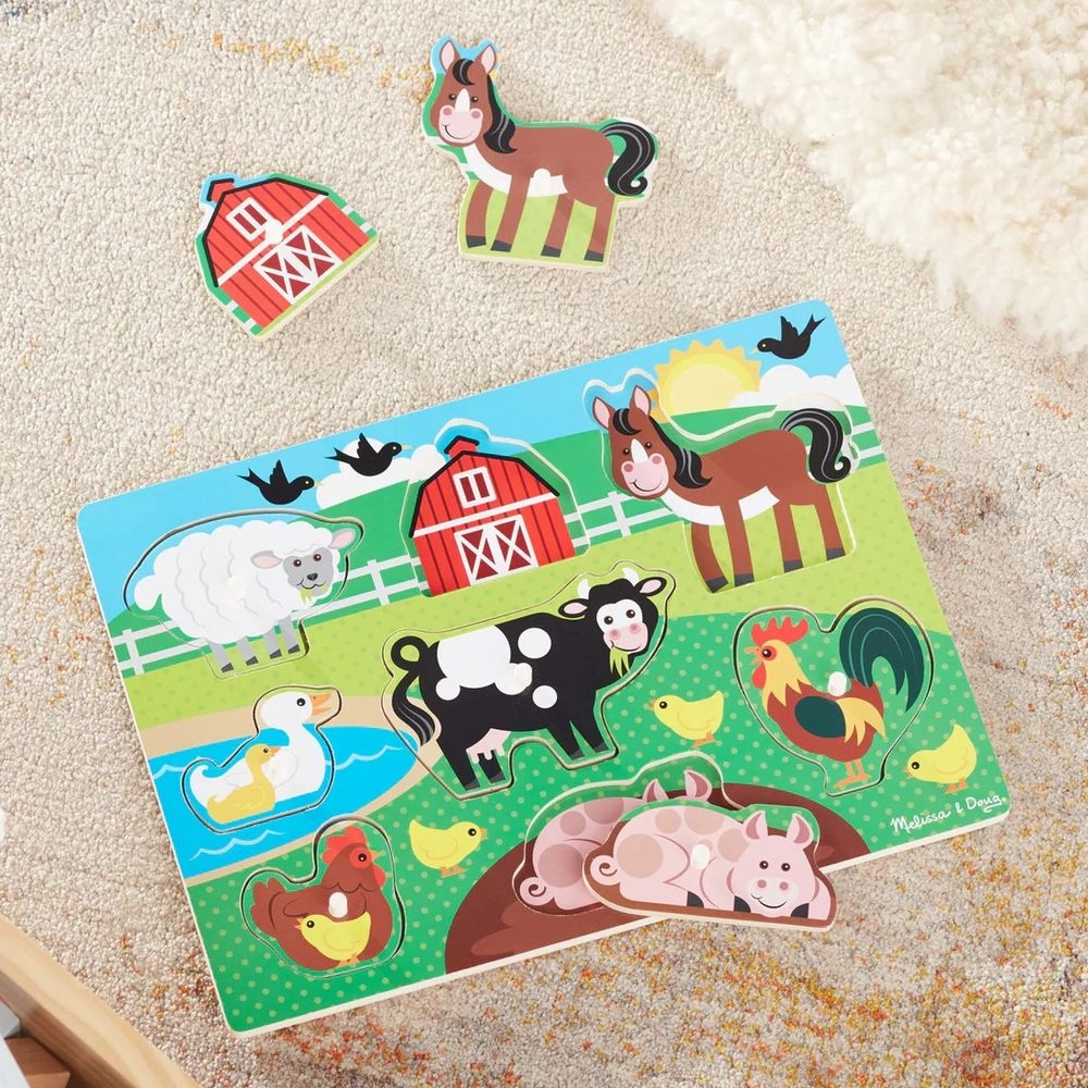 Farm Peg Puzzle - 2 years+ 8 pieces