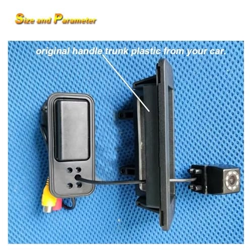 Tailgate Handle Rear View Reversing Backup Camera - Night vision 4-PIN Cable HD