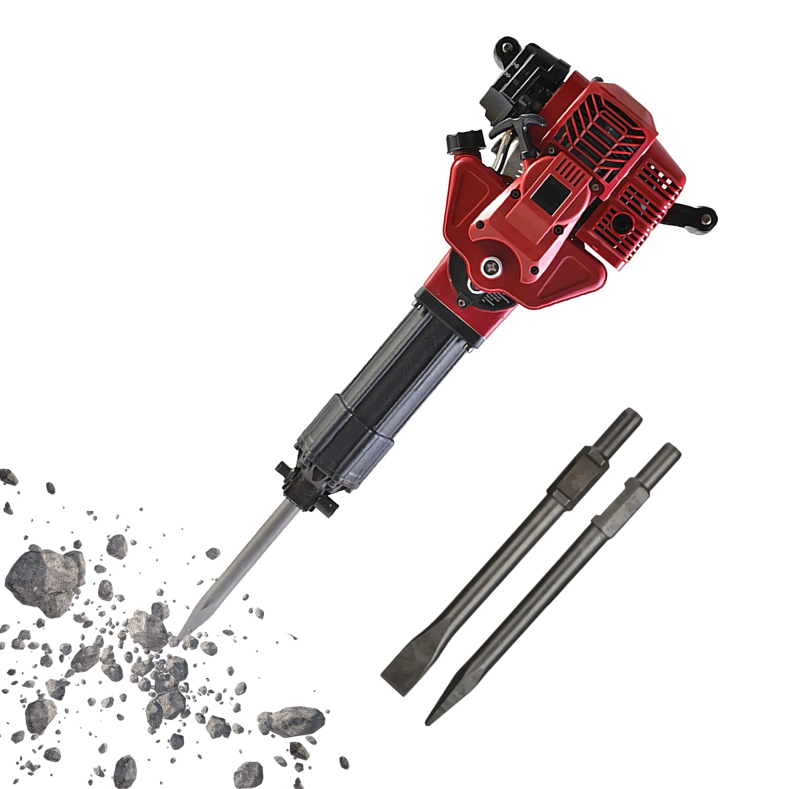 Gasoline Rock Drill - 52cc Portable