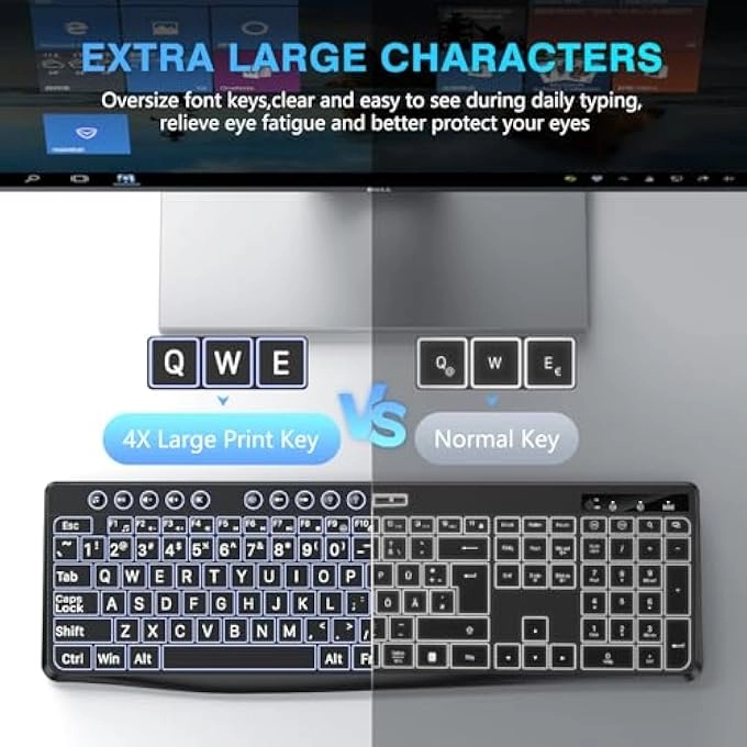 LARGE PRINT BACKLIT KEYBOARD