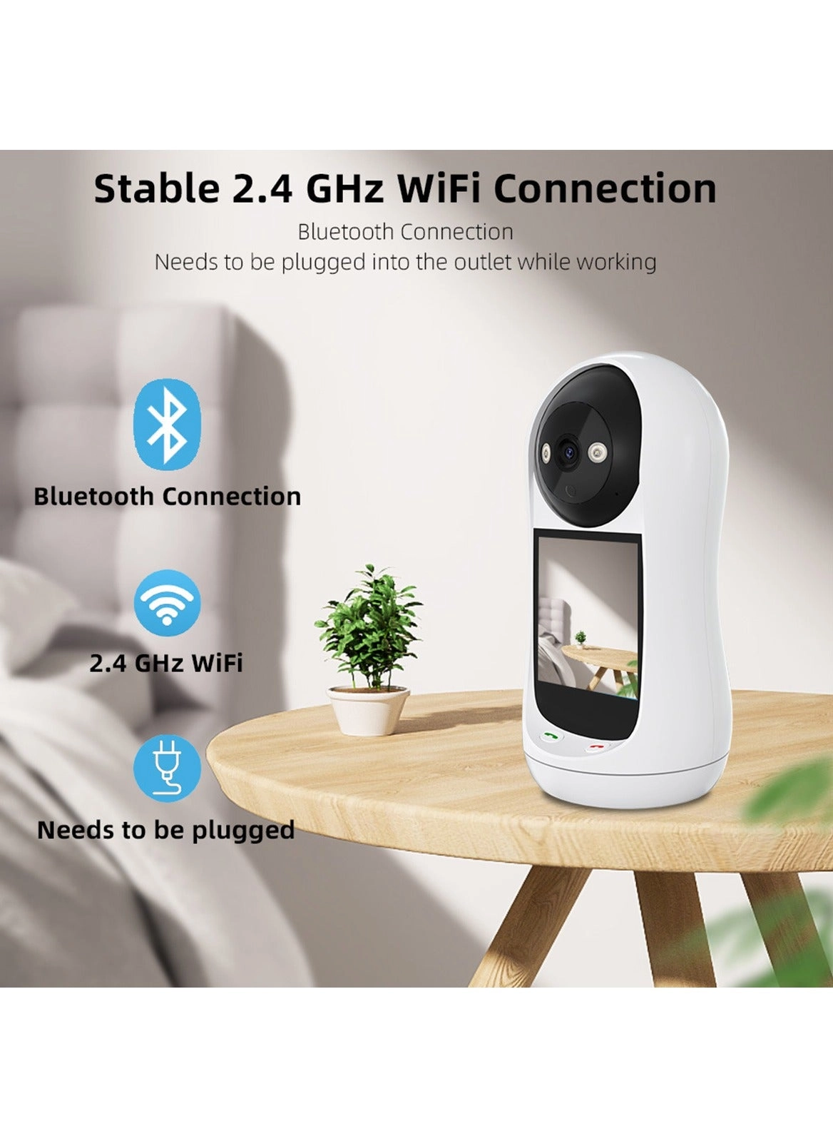 Wireless Baby Monitor - 2MP Two-Way Intercom