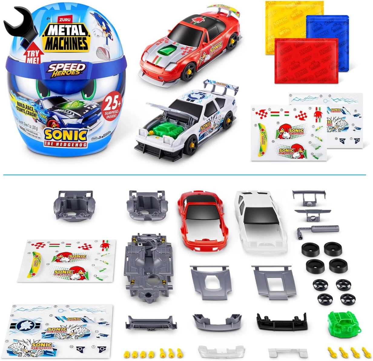 Metal Machines Speed Hero Sonic Helmet - Surprise Car Bundle