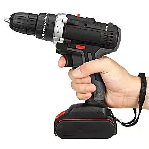 36VF 3 In 1 Cordless Electric Drill Screwdriver - 25+3 Torque 2 Speed 0-1200 RPM