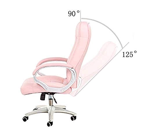 Desk Chair - PU Leather Brown High Back