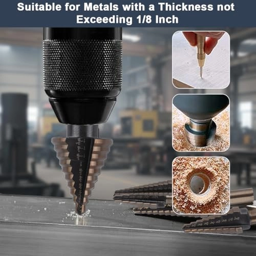 Step Drill Bits - HSS High Speed Steel 6PCS 432MM420 MM412MM6MM8MM3MM