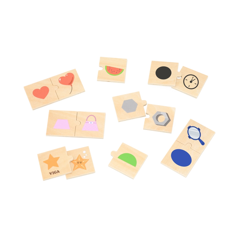 Shapes & Objects Wooden Puzzle (29464294-44779) - 24 pcs